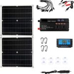 Portable Solar Panel 6000W Solar Power System 220V/6000W Inverter Kit 200W Solar Panel Battery Charger Complete Controller Home Grid Camp Phone Weather Proof,incomparable123